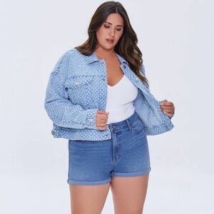 Textured Denim Jacket